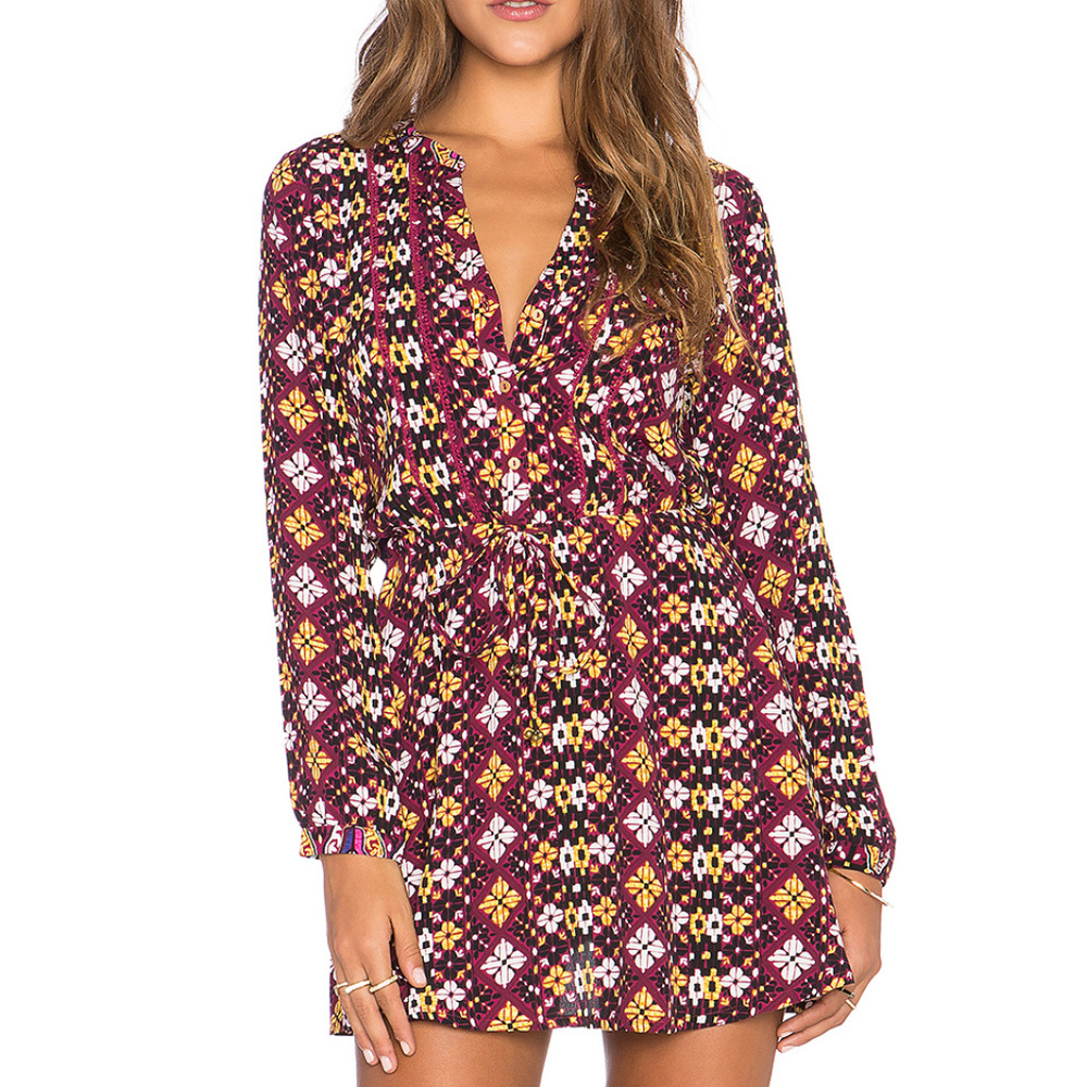 New Tigerlily Illarian Tunic Dress beach Long UV 50+ 4 6 8